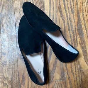H&M black suede like flats